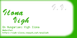 ilona vigh business card